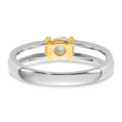 14K Two-Tone Gold .33ct Ladies Diamond Wedding Band Ring