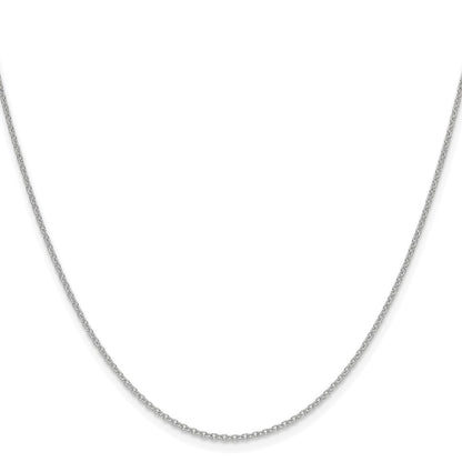 14K White Gold 1.5mm Cable 18 Inch Chain