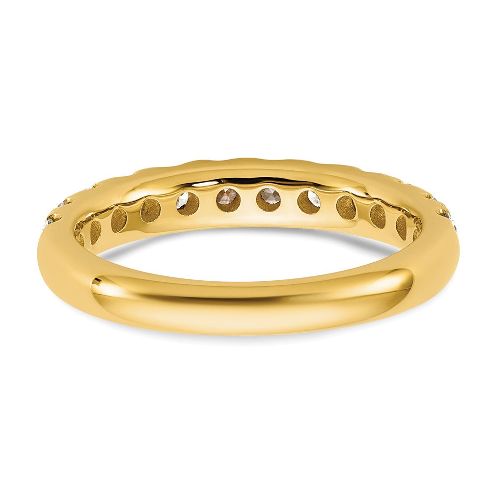 14K Yellow Gold 7/8 carat Lab Grown Diamond VS+ F+ Complete Wedding Band Ring