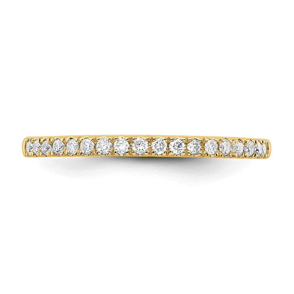 True Origin 14K Yellow Gold 1/5 carat Lab Grown Diamond VS+ F+ Complete Wedding Band Ring