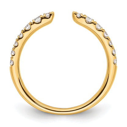 True Origin 14K Yellow Gold 3/8 carat Lab Grown Diamond VS+ F+ Complete Wedding Band Ring