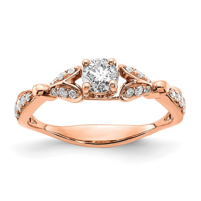 10K Rose Gold Semi-Mount Diamond Engagement Ring