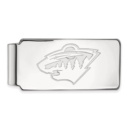 10K White Gold NHL LogoArt Minnesota Wild Money Clip