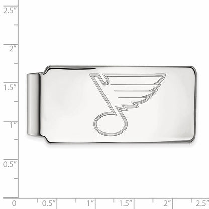 10K White Gold NHL LogoArt St. Louis Blues Money Clip