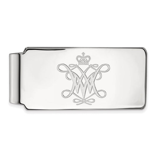 10K White Gold LogoArt College of William and Mary Money Clip