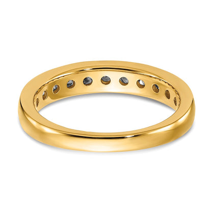 14K Yellow Gold 3/4 carat Lab Grown Diamond VS+ F+ Complete Channel Set Wedding Band Ring