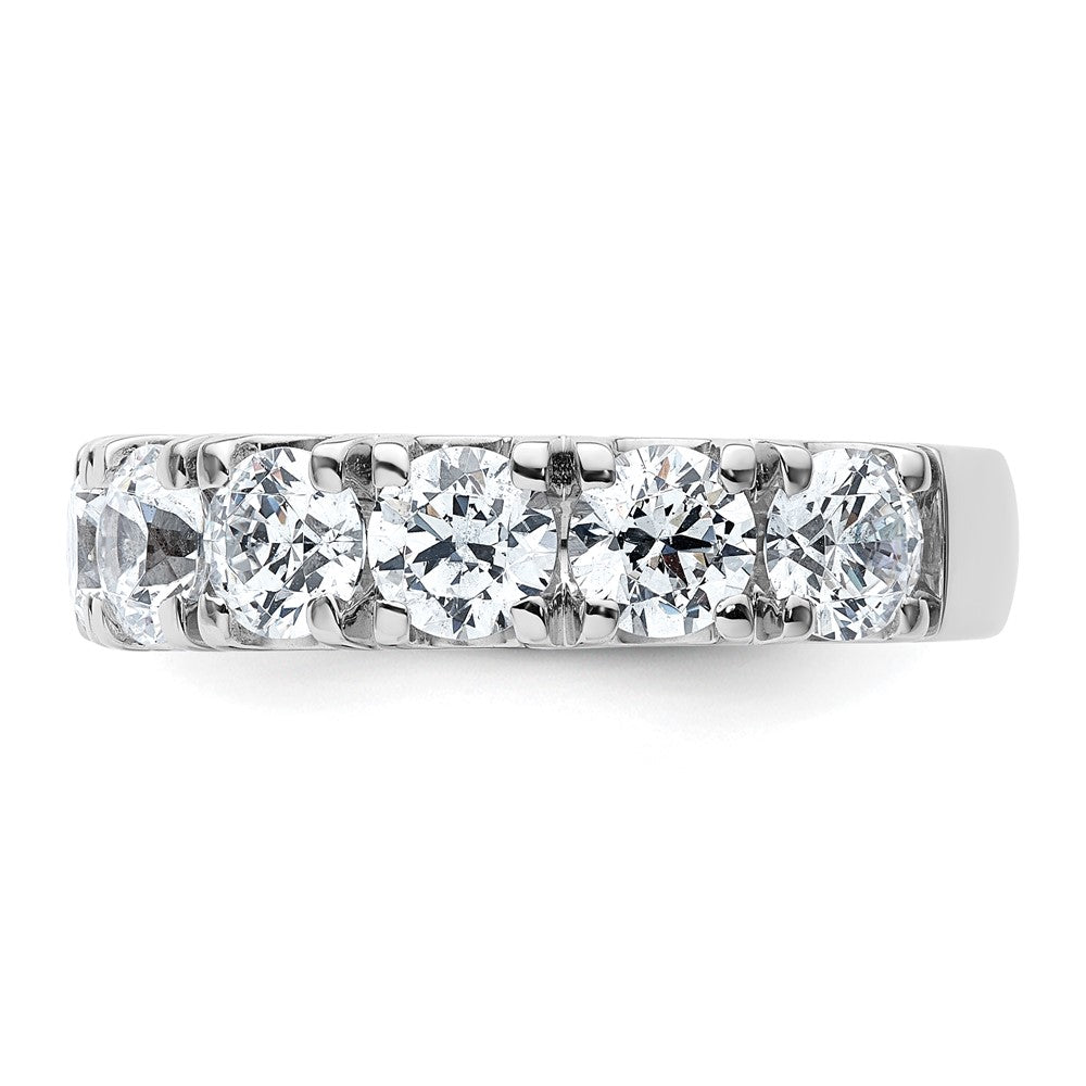 14K White Gold 5 1/3 carat Certified Lab Grown Diamond VS+ F+ Complete Wedding Band Ring
