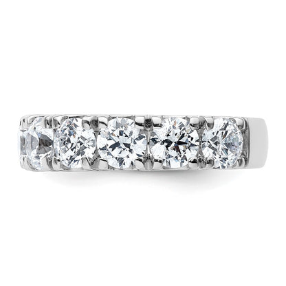 14K White Gold 5 1/3 carat Certified Lab Grown Diamond VS+ F+ Complete Wedding Band Ring