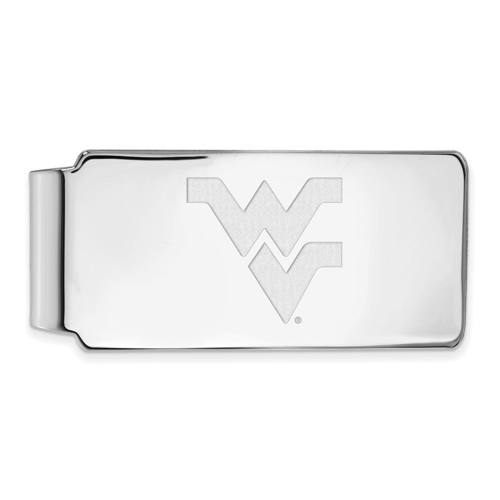 10K White Gold LogoArt West Virginia University W-V Money Clip