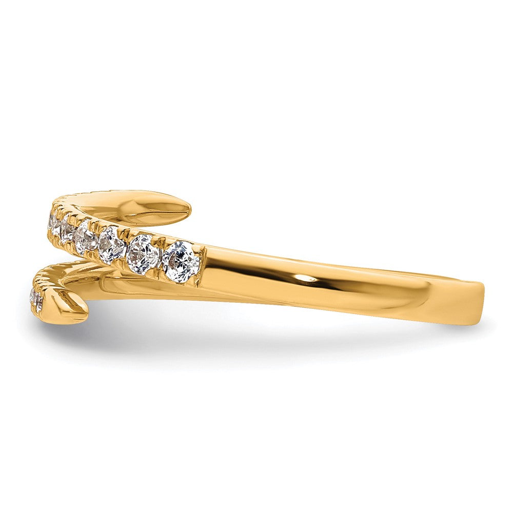 True Origin 14K Yellow Gold 3/8 carat Lab Grown Diamond VS+ F+ Complete Fashion Wedding Band Ring