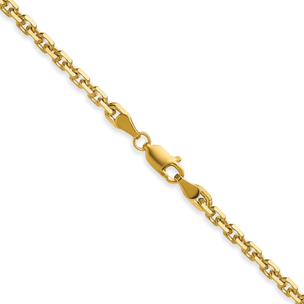 14K Yellow Gold 3.25mm D/C French Link 24 Inch Chain