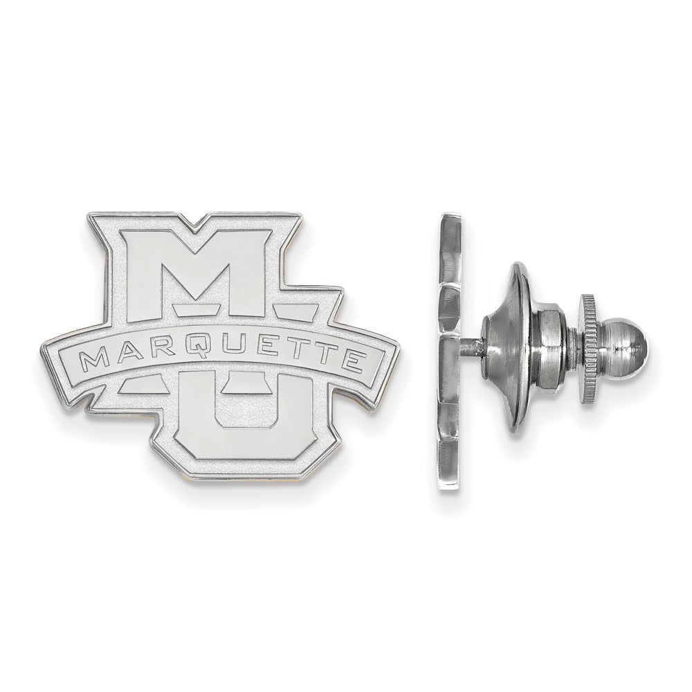 14K White Gold LogoArt Marquette University Lapel Pin