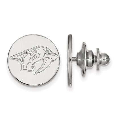 14K White Gold NHL LogoArt Nashville Predators Lapel Pin
