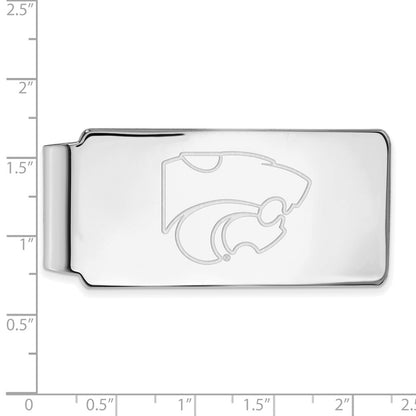 10K White Gold LogoArt Kansas State University Wildcat Money Clip