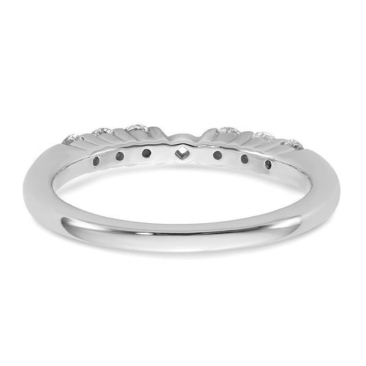 14K White Gold Peg Set 3/8 carat Diamond Semi-mount Engagement Ring