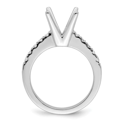 True Origin 14K White Gold 3/8 carat Lab Grown Diamond VS+ F+ Semi-Mount Round Engagement Ring