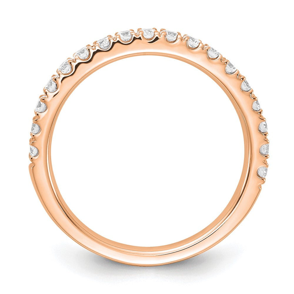 14K Rose Gold 1/2 carat Lab Grown Diamond VS/SI+ G+ Complete Wedding Band Ring