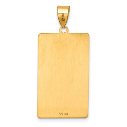 14K Yellow Gold The High Priestess Tarot Card Pendant