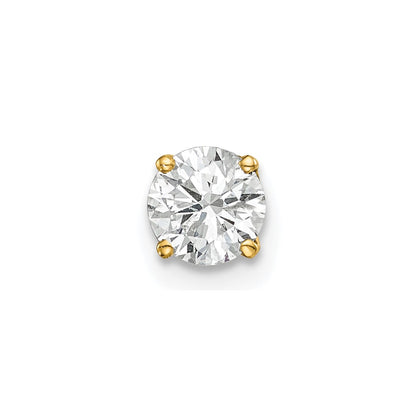 14K Yellow Gold 1/2 carat Single Stud AA Diamond Earring