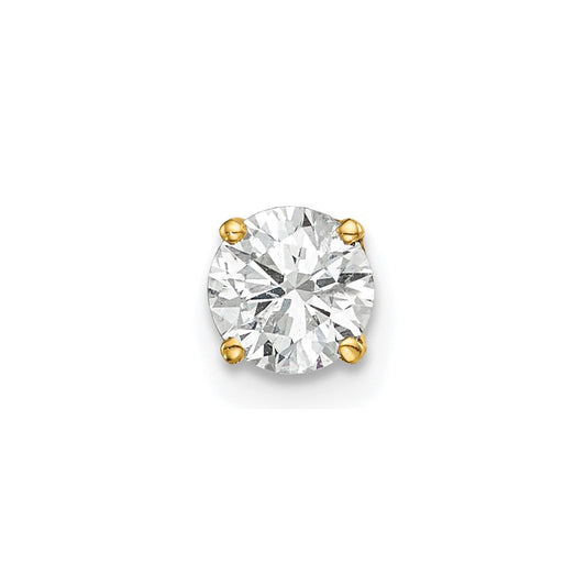 14K Yellow Gold 1/2 carat Single Stud AA Diamond Earring