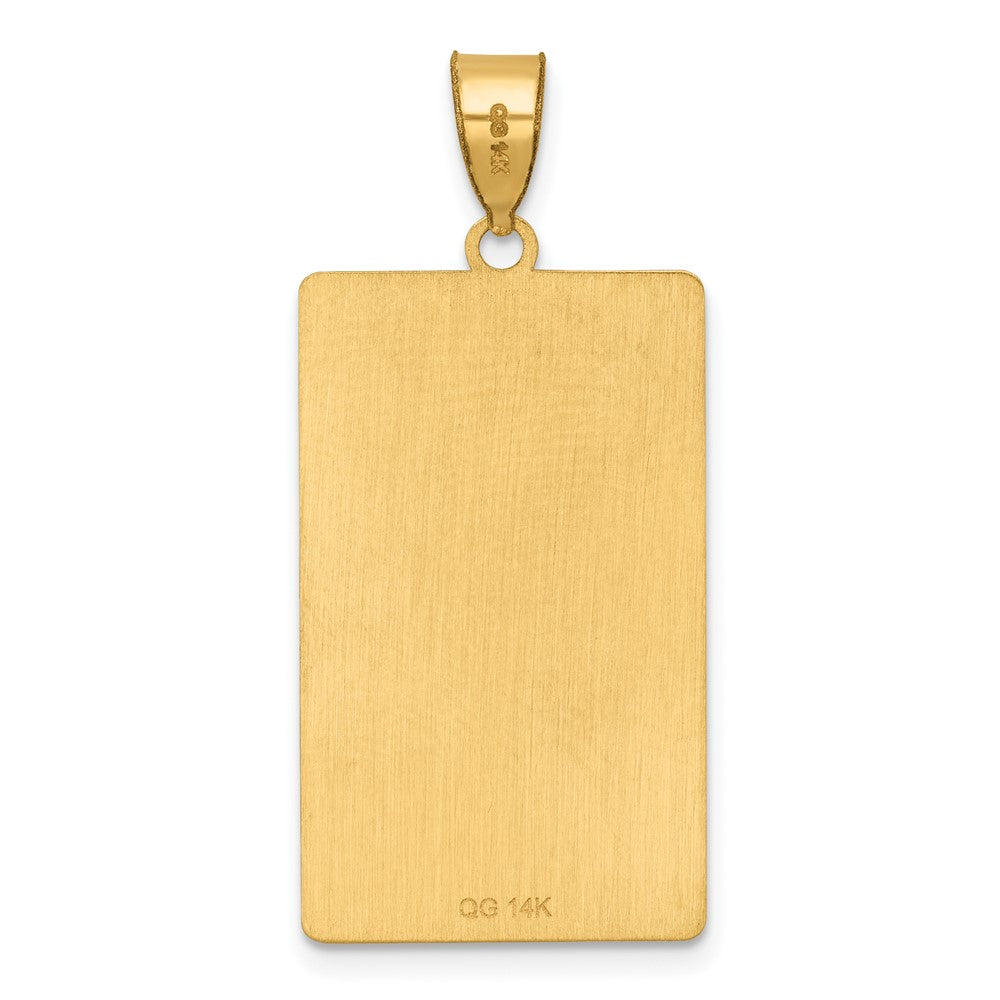 14K Yellow Gold The World Tarot Card Pendant