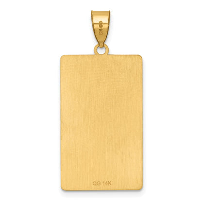 14K Yellow Gold The World Tarot Card Pendant