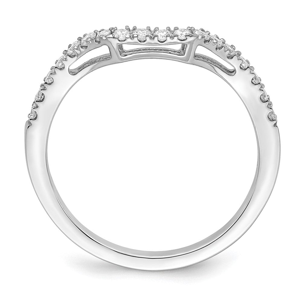 True Origin 14K White Gold 1/4 carat Lab Grown Diamond VS+ F+ Complete Wedding Band Ring