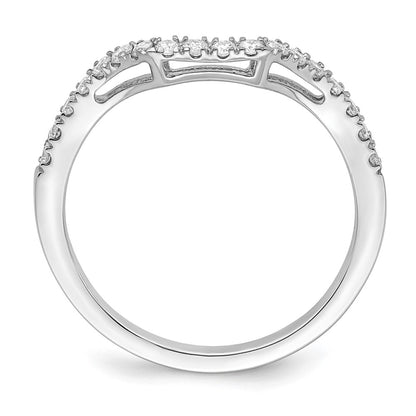 True Origin 14K White Gold 1/4 carat Lab Grown Diamond VS+ F+ Complete Wedding Band Ring