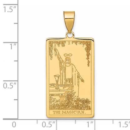 14K Yellow Gold The Magician Tarot Card Pendant