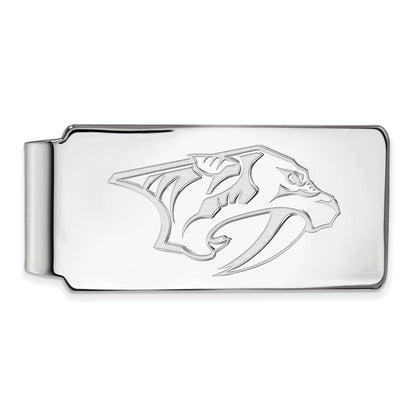 10K White Gold NHL LogoArt Nashville Predators Money Clip