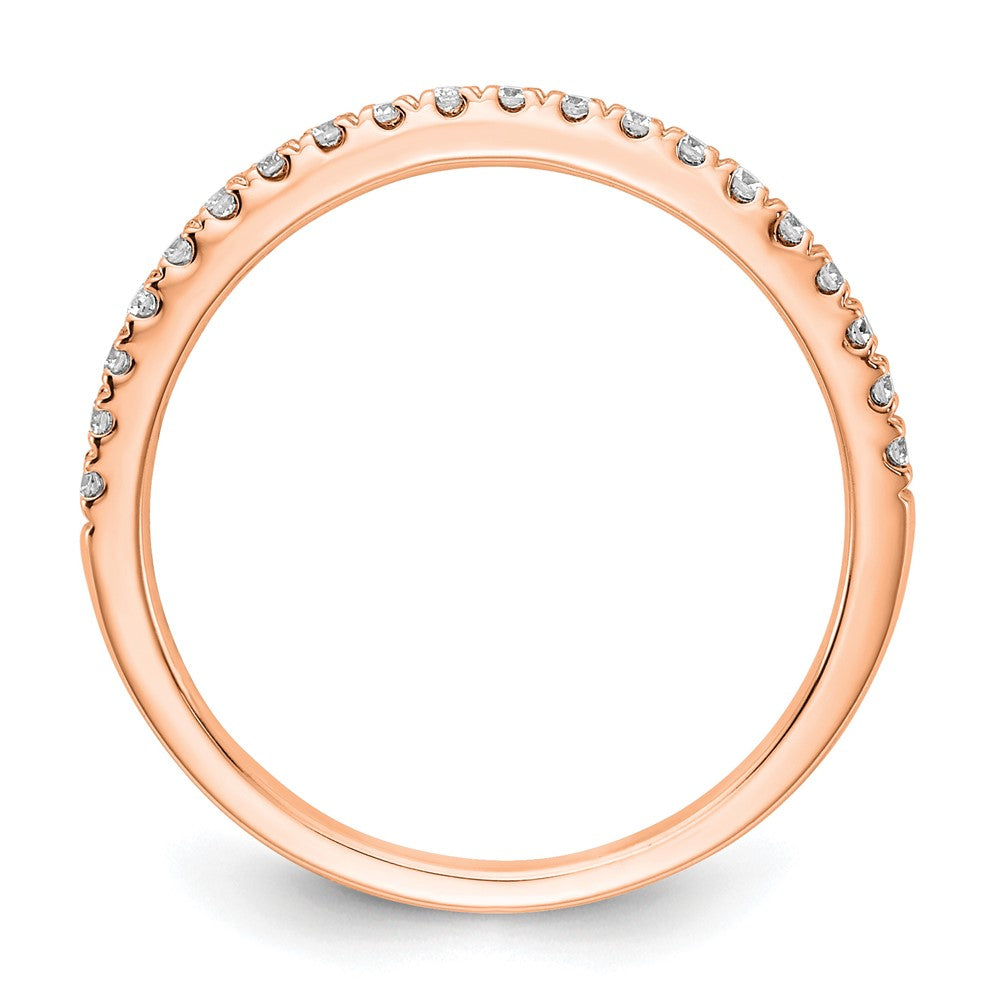 14K Rose Gold 1/5 carat Lab Grown Diamond VS/SI+ G+ Complete Wedding Band Ring