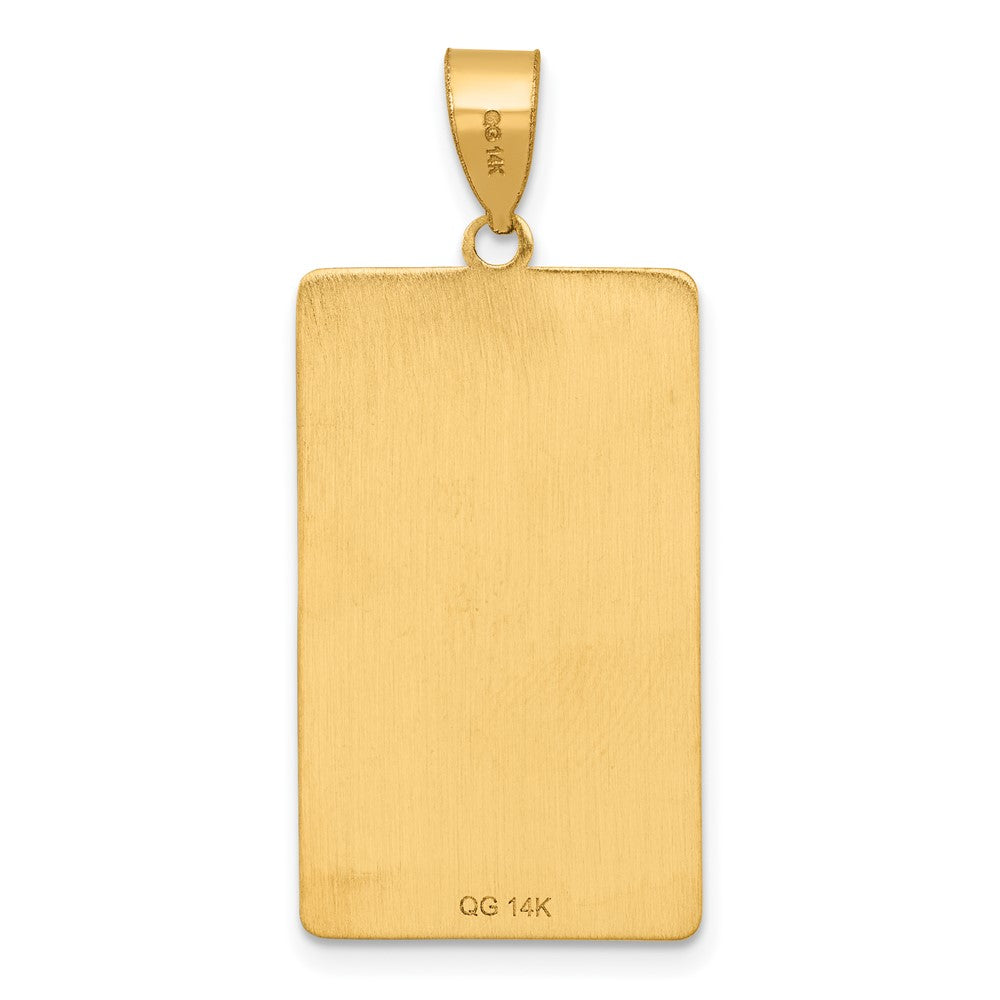 14K Yellow Gold The Hierophant Tarot Card Pendant