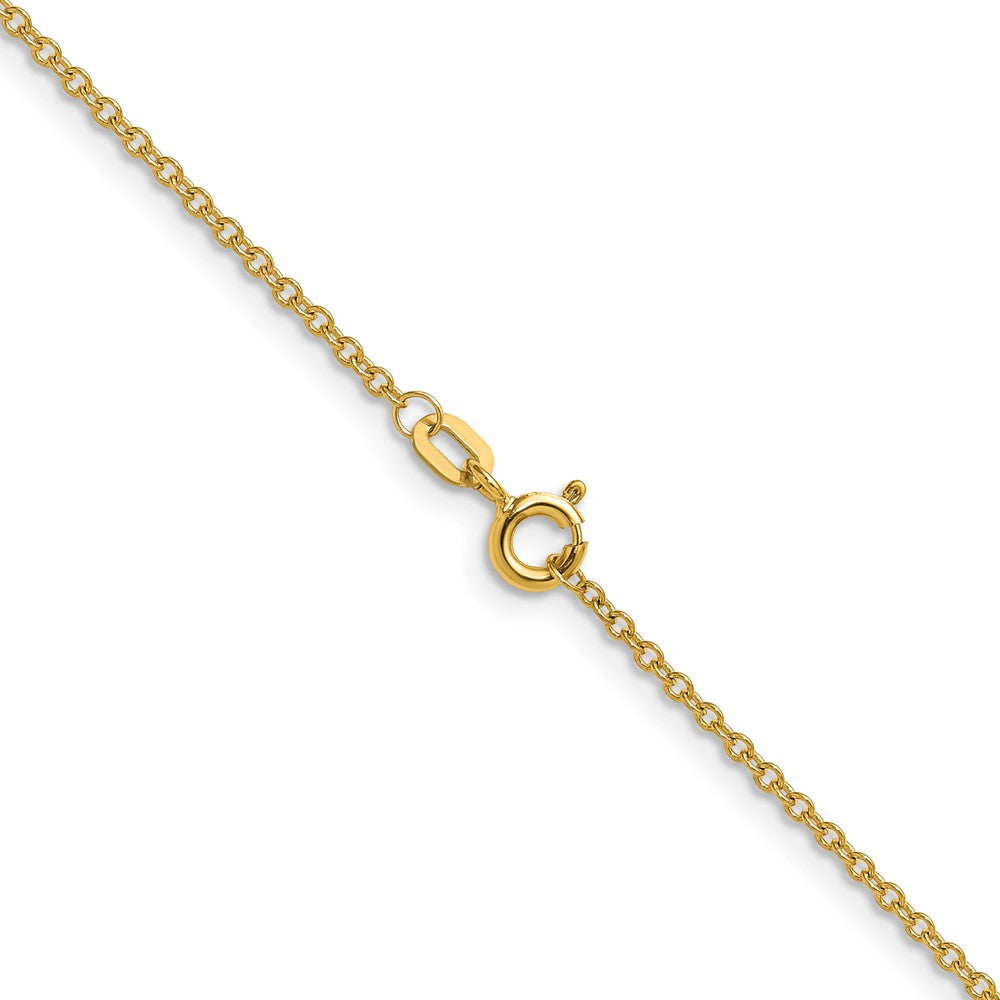 14K Yellow Gold 1.5mm Cable 18 Inch Chain