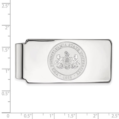 10K White Gold LogoArt Penn State University Crest Money Clip