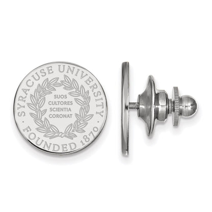 14K White Gold LogoArt Syracuse University Crest Lapel Pin