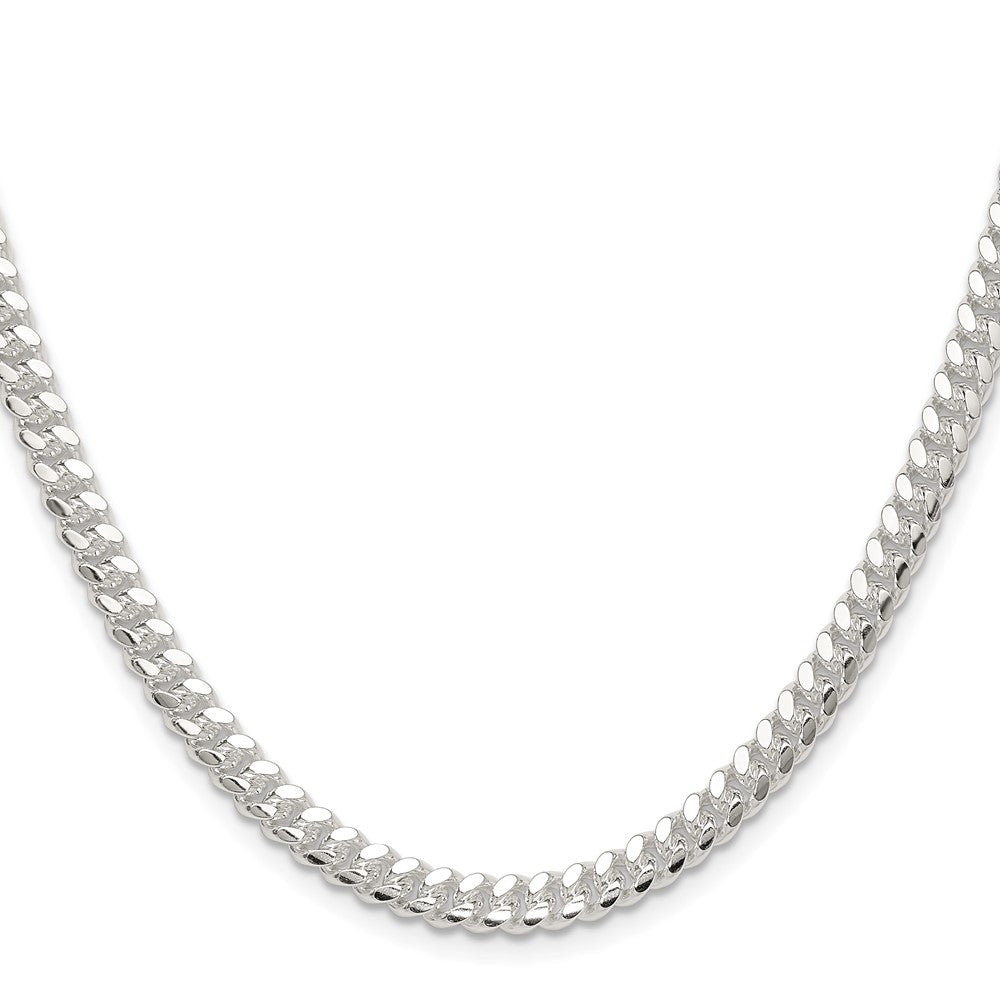 Sterling Silver Polished 5.7mm Domed Curb 24 Inch Chain