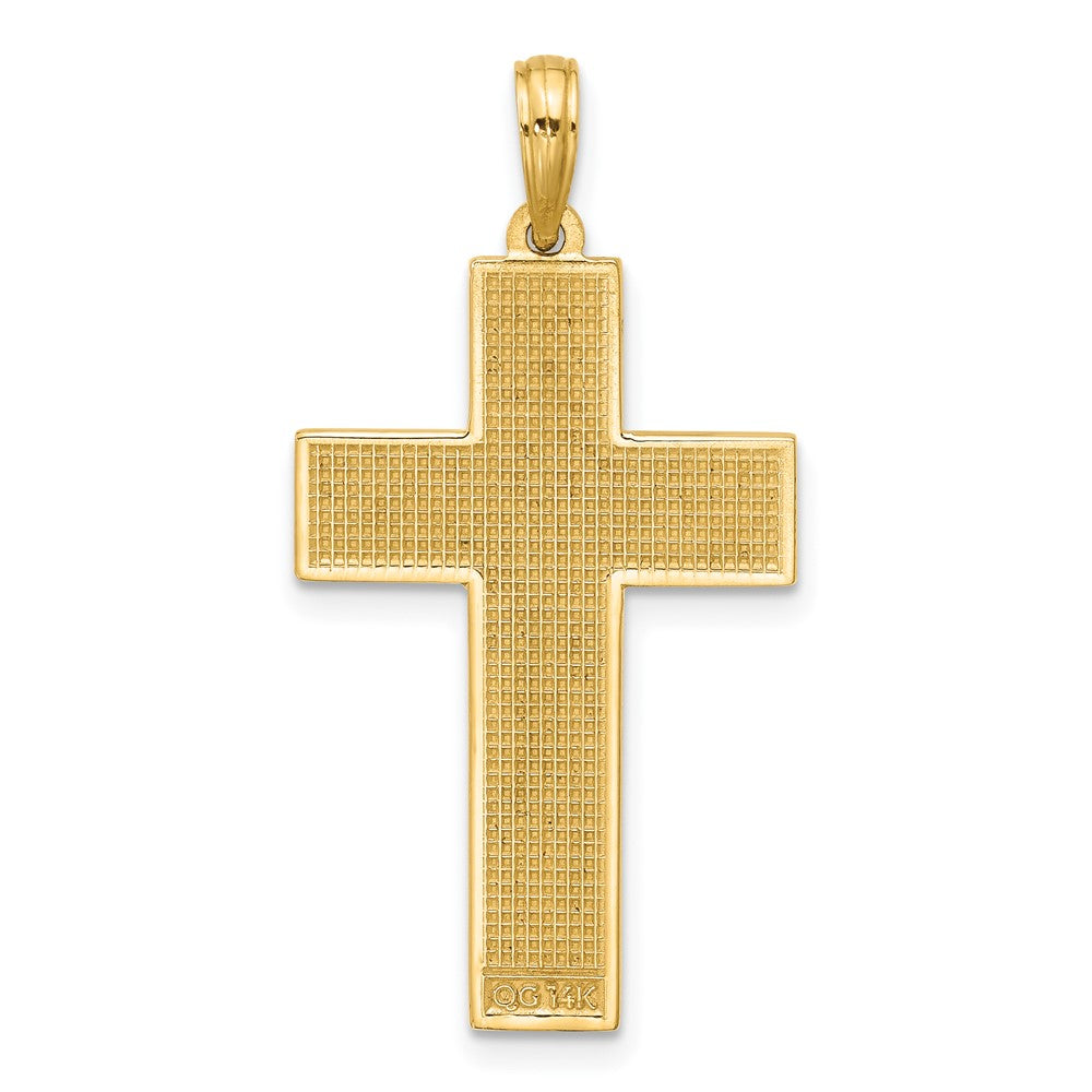 14K Yellow Gold Polished Cross Pendant