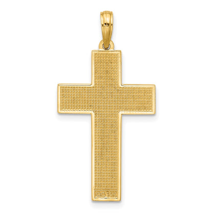 14K Yellow Gold Polished Cross Pendant