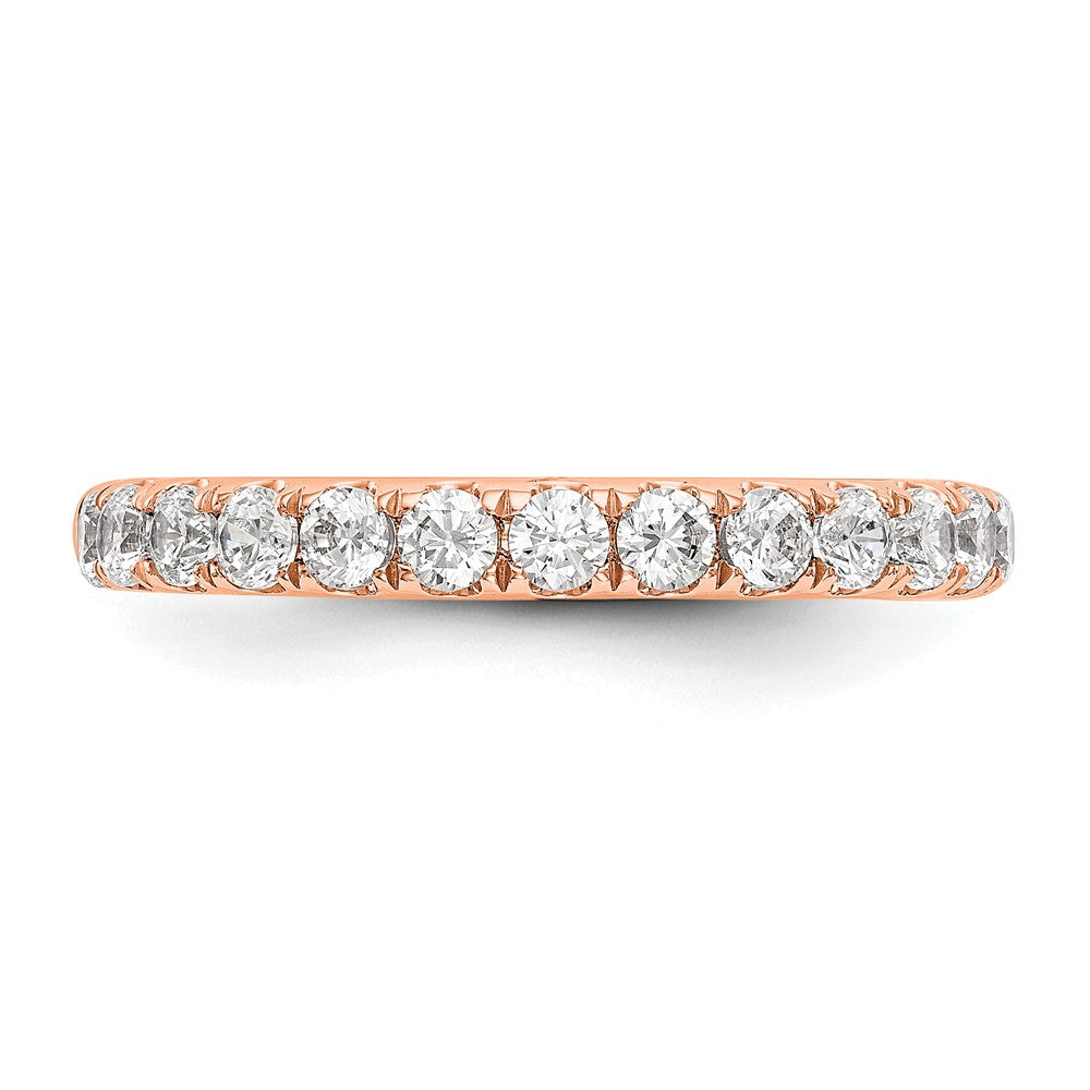 True Origin 14K Rose Gold 3/4 carat Lab Grown Diamond VS+ F+ Complete Wedding Band Ring