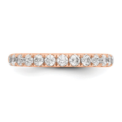True Origin 14K Rose Gold 3/4 carat Lab Grown Diamond VS+ F+ Complete Wedding Band Ring