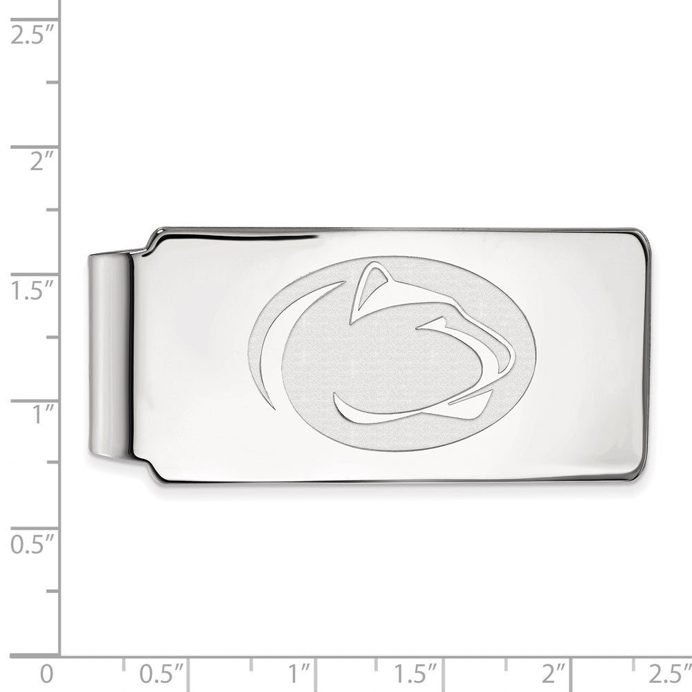 10K White Gold LogoArt Penn State University Lion Money Clip