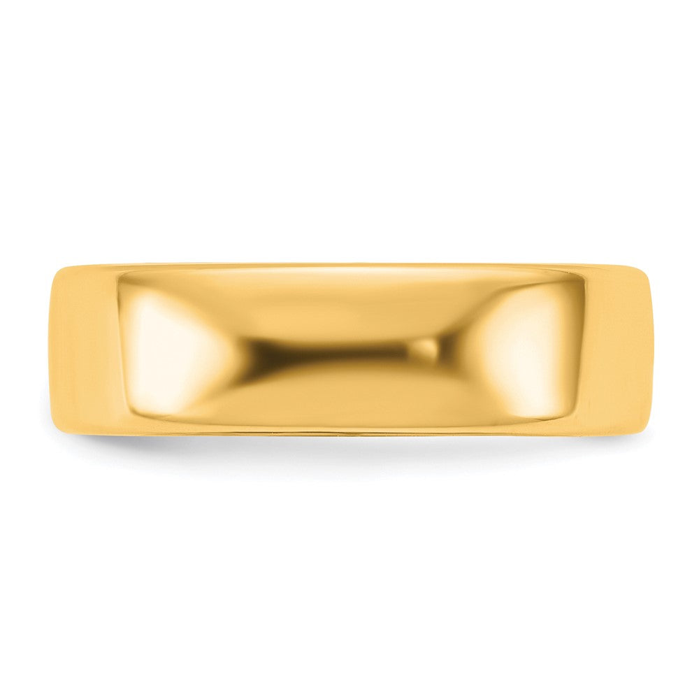 14K Yellow Gold 6mm European Comfort Fit Wedding Band Ring