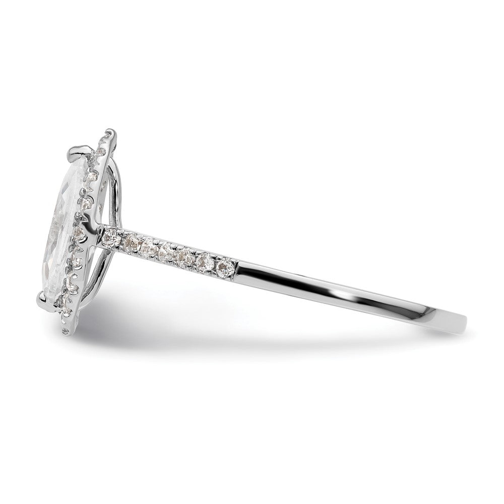 14K Two-Tone Gold Two-tone Halo (Holds 3/4 carat (9.0x4.5mm) Marquise Center) 1/3 carat Diamond Semi-mount Engagement Ring