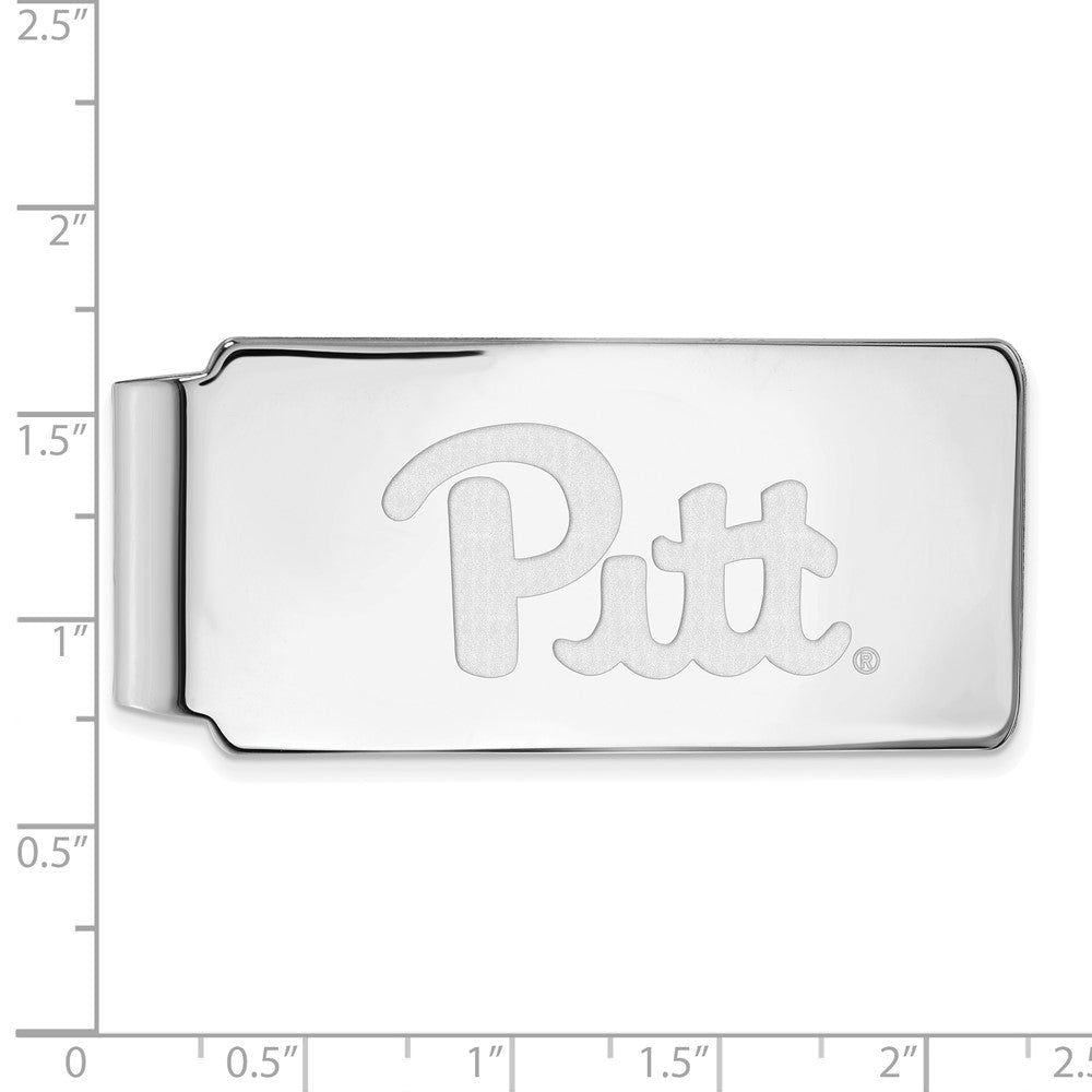 10K White Gold LogoArt University of Pittsburgh Money Clip