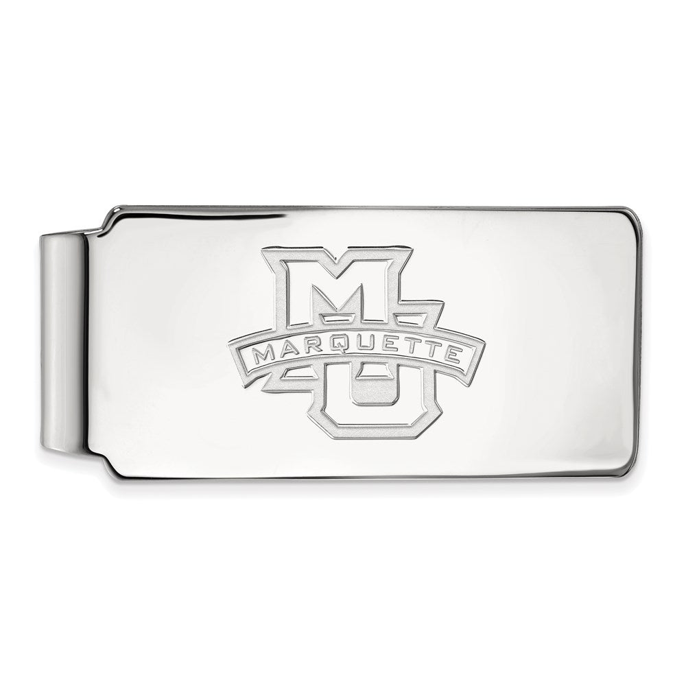 10K White Gold LogoArt Marquette University Money Clip