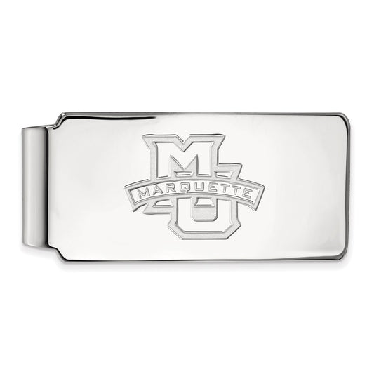 10K White Gold LogoArt Marquette University Money Clip