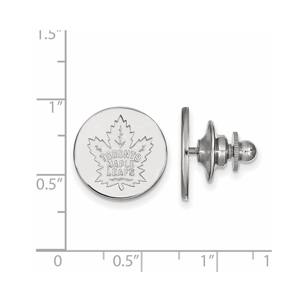 14K White Gold NHL LogoArt Toronto Maple Leafs Lapel Pin
