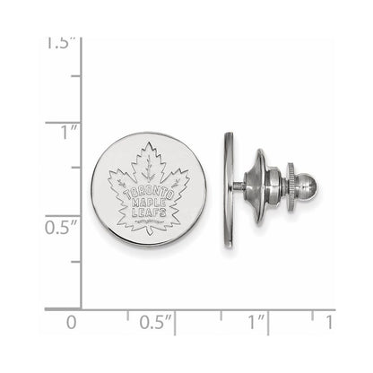 14K White Gold NHL LogoArt Toronto Maple Leafs Lapel Pin