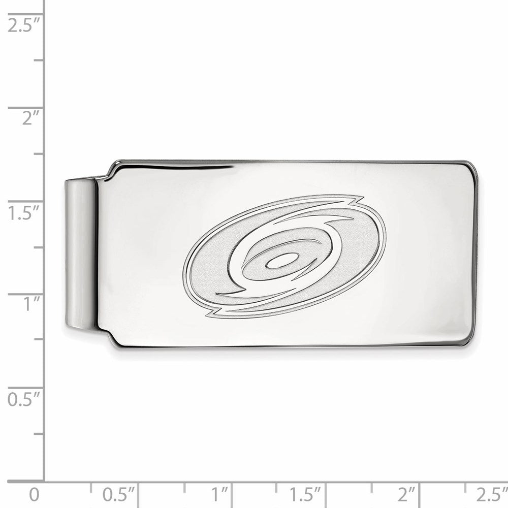10K White Gold NHL LogoArt Carolina Hurricanes Money Clip