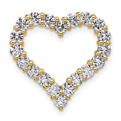 14K Yellow Gold Certified Lab Grown Diamond VS/SI FGH Heart Pendant